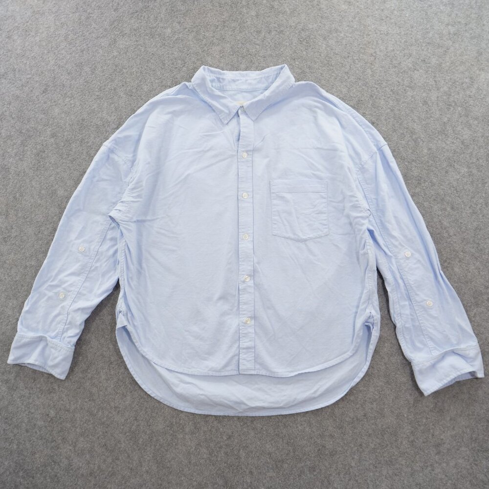 Citizens of Humanity Top Womens Meduim Blue Button Up Brinkley Oxford Oversized